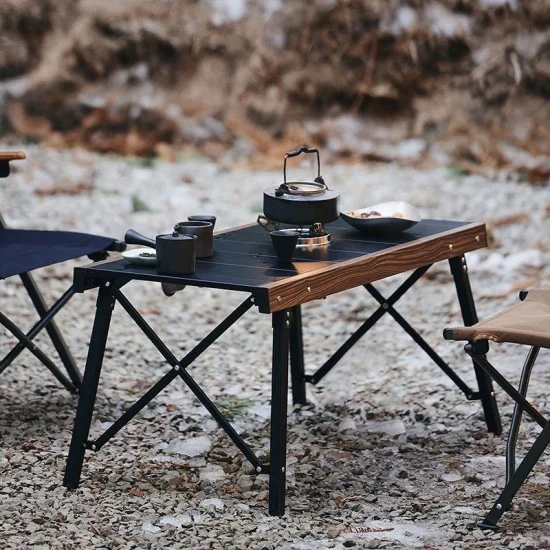 Naturehike Square Fold IGT Quick Opening Folding Table - Black(88*44*42-62)